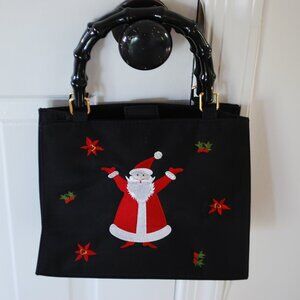 Women's Fun Christmas Santa Clutch Purse Bag by Kim Rodgers